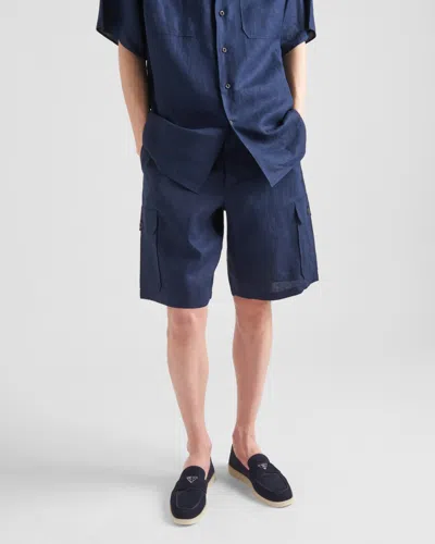 Prada Loafers In Navy