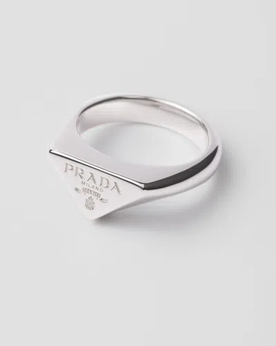 Prada Silver Ring In Silver