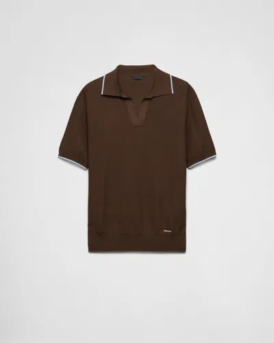 Prada Polo-neck Sweater In Ebony