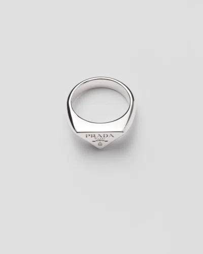 Prada Silver Ring In Silver