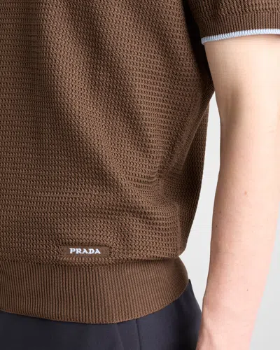 Prada Polo-neck Sweater In Ebony