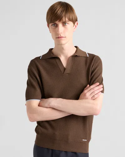 Prada Polo-neck Sweater In Ebony