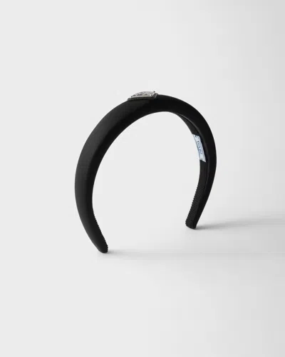 Prada Re-nylon Headband In Black