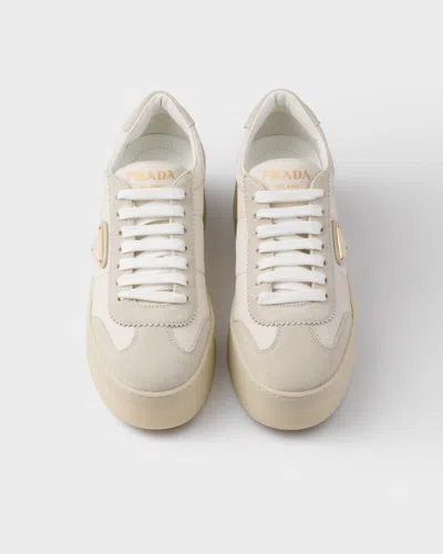 Prada Flatform Downtown Logo Platform Sneaker In Multi