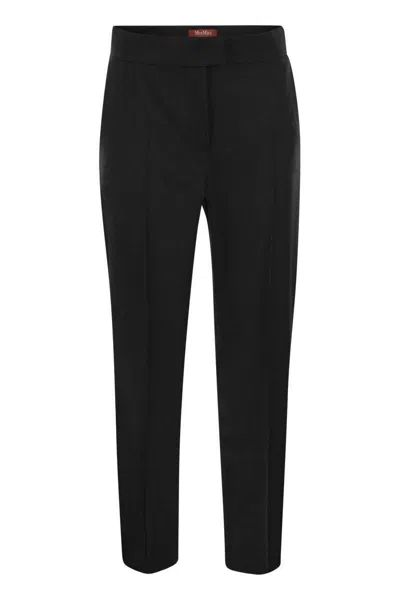 Max Mara Rino Wool And Mohair Trousers In Black