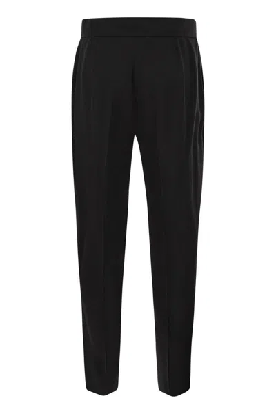 Max Mara Rino Wool And Mohair Trousers In Black