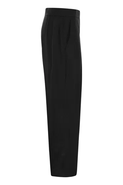 Max Mara Rino Wool And Mohair Trousers In Black
