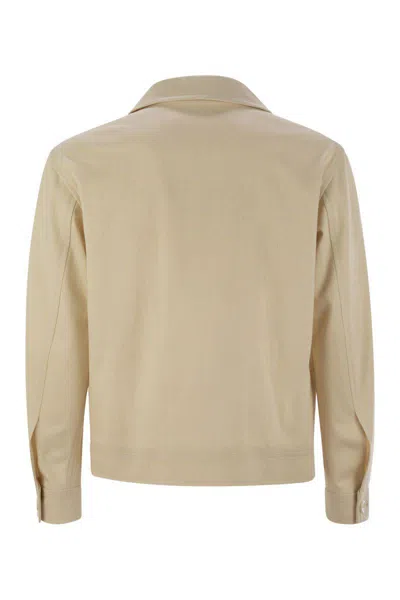 Tagliatore Men's Stretch Cotton Blend Jacket In Beige