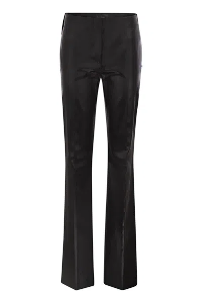 Sportmax Black Stretch Satin Adepto1234 Pant In Black