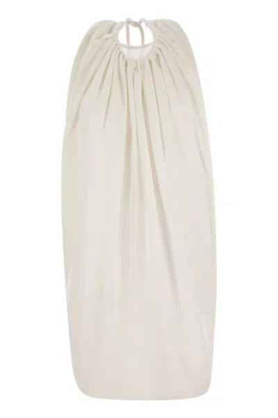 Sportmax Arizona Open Back Sleeveless Mini Dress In White