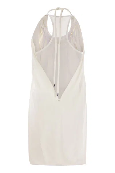 Sportmax Arizona Open Back Sleeveless Mini Dress In White