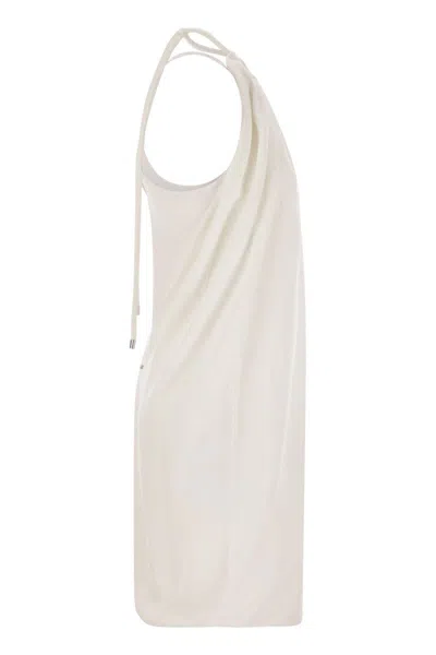 Sportmax Arizona Open Back Sleeveless Mini Dress In White