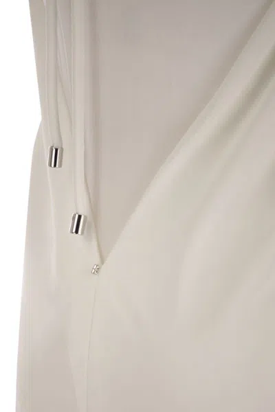 Sportmax Arizona Open Back Sleeveless Mini Dress In White