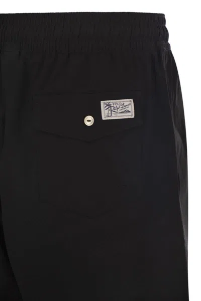 Polo Ralph Lauren Logo-embroidered Swim Shorts In Black