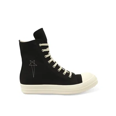 Rick Owens Drkshdw Lace-up Zip-fastening Sneakers In Black