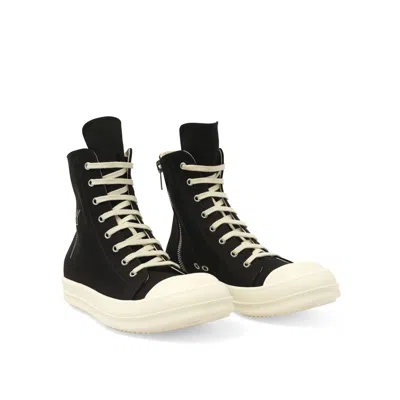 Rick Owens Drkshdw Lace-up Zip-fastening Sneakers In Black