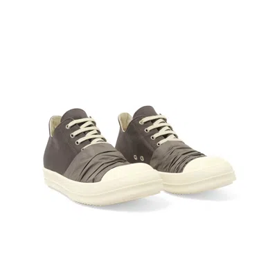 Rick Owens Drkshdw Men's Hustler Low Sneaks Sneakers In Dark Dust/dust/milk