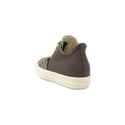 Rick Owens Drkshdw Men's Hustler Low Sneaks Sneakers In Dark Dust/dust/milk