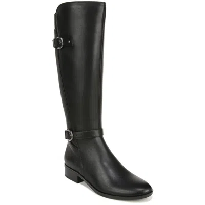Naturalizer Sahara Womens Faux Leather Belted Knee-high Boots In Black