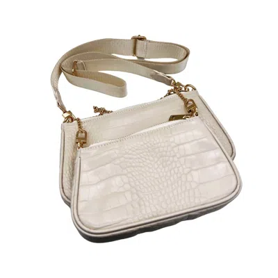 Billini Anika Shoulder Bag In Bone Croc In Multi