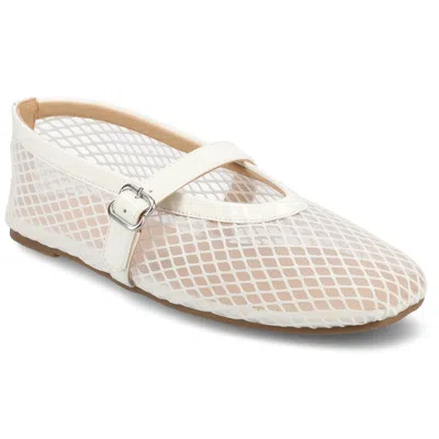 Journee Collection Journee Women's Casha Mesh Dress Flats In White