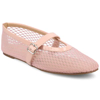 Journee Collection Journee Women's Casha Mesh Dress Flats In Pink