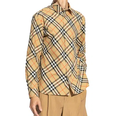 Burberry Button-down Collar Checked Pattern Shirt