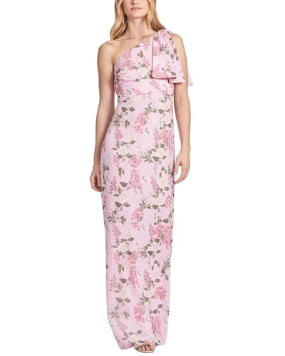 Sachin & Babi Chelsea Floral One-shoulder Gown In Pink