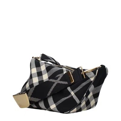 Burberry Checked Shield Messenger Crossbody Bag With Golden Details