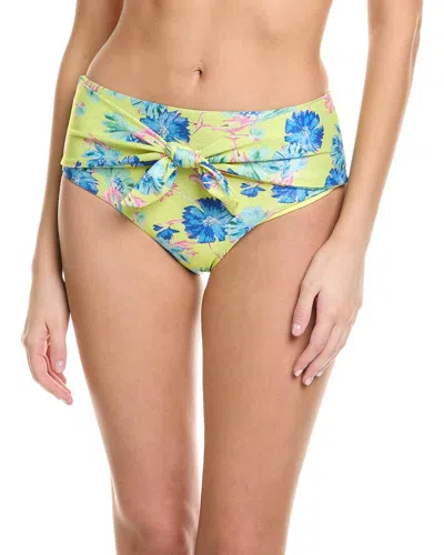 Milly Floating Cosmos Tie Front Bikini Bottom In Multi