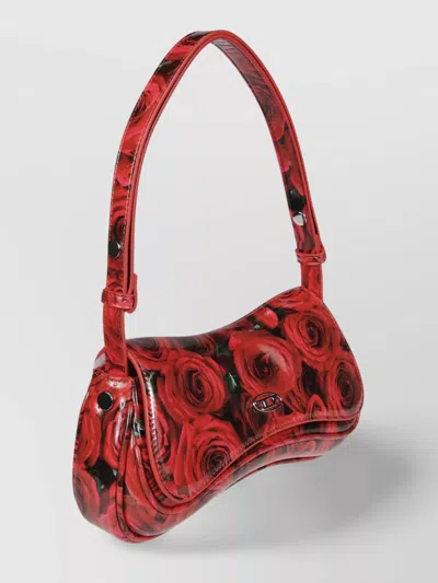 Diesel Womens Play Patent Faux-leather Clutch Bag Ha765 In Red