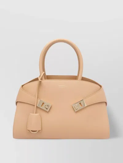 Ferragamo Structured Top Handle Cross-body Bag