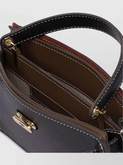 Tory Burch Structured Tote Bag With Top Handle And Crossbody Strap