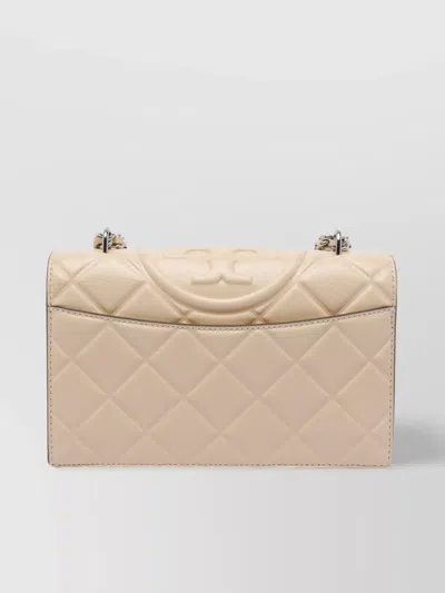 Tory Burch Small Fleming Convertible Shoulder Bag In Neutral
