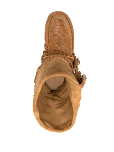 Isabel Marant Winki Leather Boots In Brown