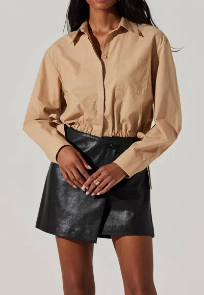 Astr The Cyrus Top In Camel In Brown