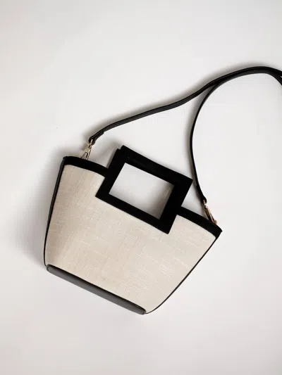 Billini Karter Shoulder Bag In Light Linen-black In Multi