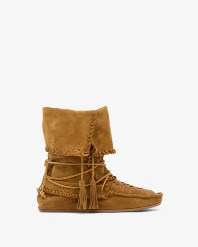 Isabel Marant Winki Leather Boots In Brown
