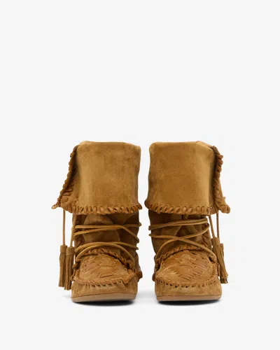 Isabel Marant Winki Leather Boots In Brown