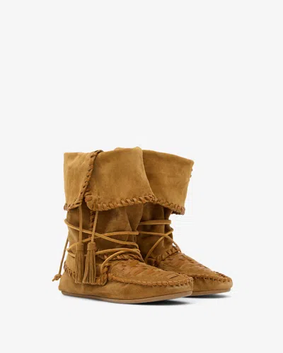 Isabel Marant Winki Leather Boots In Brown