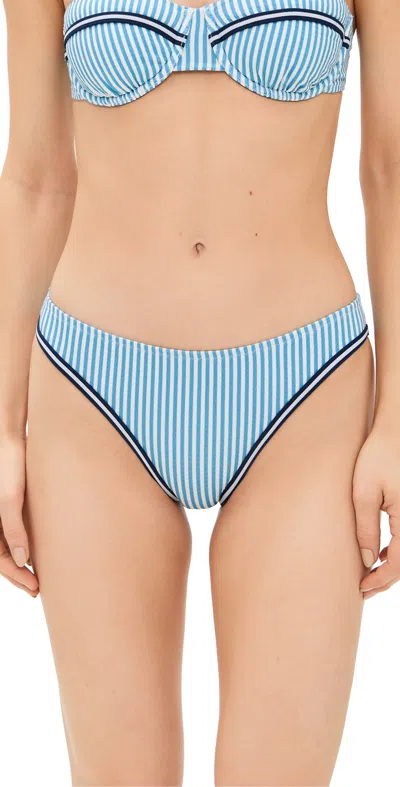 Solid & Striped The Tati Bottoms French Blue X Brule Stripe In French Blue X Brule Stripe