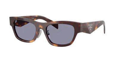 Prada Womens Brown B09s Square-shape Acetate Sunglasses In Grey