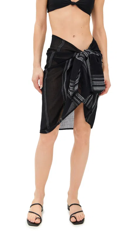 Lemlem Lema Sarong Leliti Black In Black