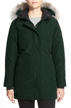 Canada Goose 'chelsea' Slim Fit Down Parka With Genuine Coyote Fur Trim In Algonquin Green