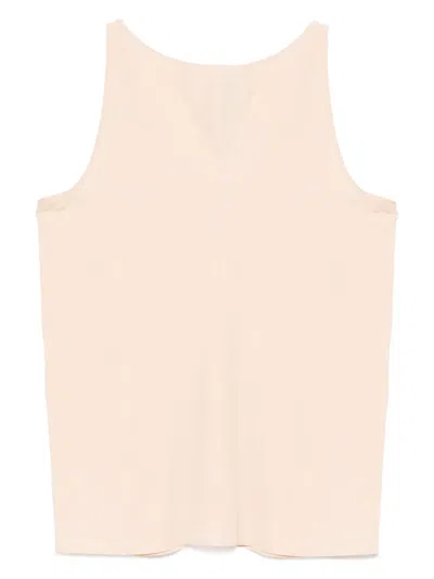 Federica Tosi Crepe De Chine Tank Top In Nude