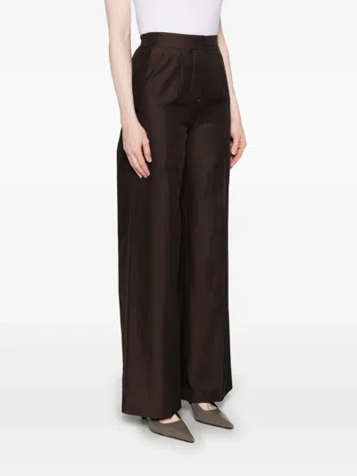 Joseph Womens Alane Wide-leg Wool And Silk Trousers Aurora In Aurora Purple