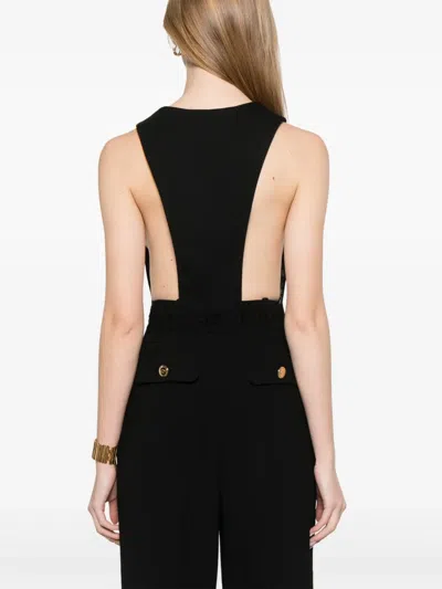 Elisabetta Franchi Button-fastening Waistcoat In Schwarz