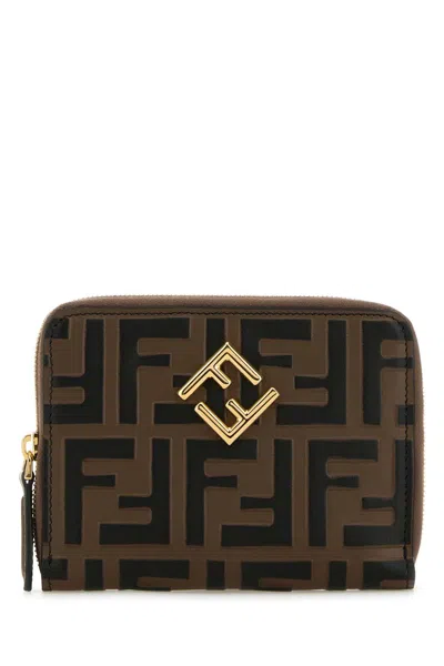 Fendi Medium Ff Diamonds Zip-around Wallet In Multicolor