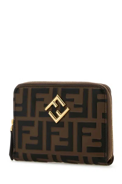 Fendi Medium Ff Diamonds Zip-around Wallet In Multicolor
