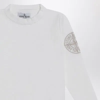 Stone Island White Blouse In Cotton Muslin In White